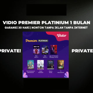Vidio Premier Platinium 30 Hari Private